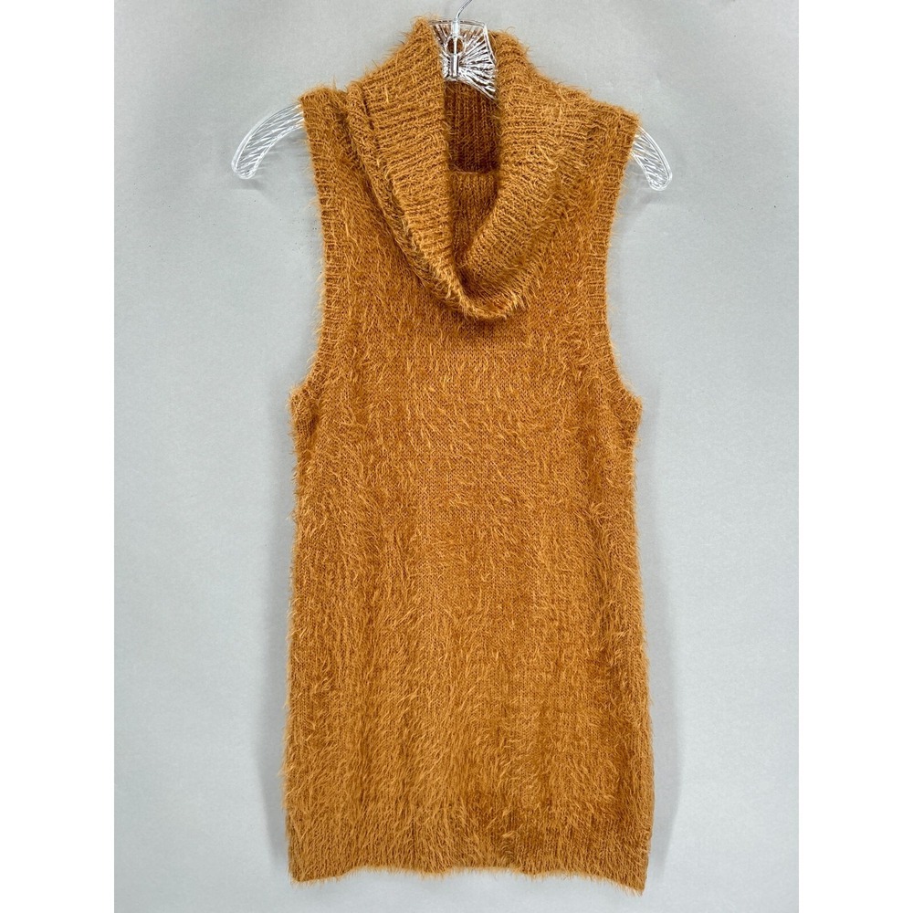 Show Me Your Mumu Sweater Dress Womens Small Turtleneck Sleeveless Tan Khaki
